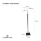 Sarantino LED Metal Floor Lamp with 2 Lights in Brushed Gold and Black Finish