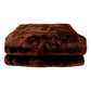 Laura Hill Faux Mink Blanket 800GSM Heavy Double-Sided - Chocolate