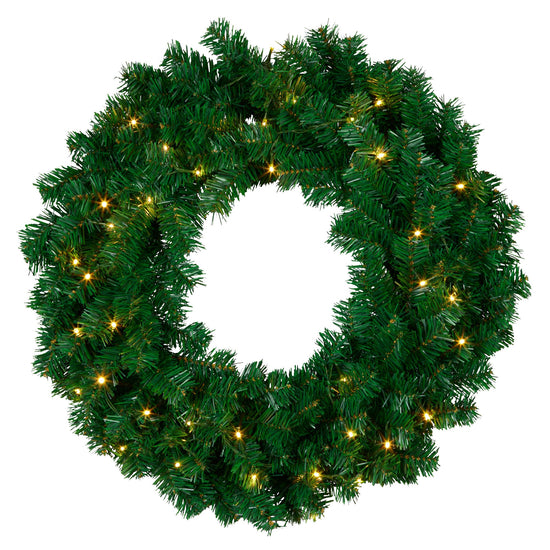 Christabelle 61cm Chadwick Christmas Wreath with LED Lights Front Door Decoration Ornament