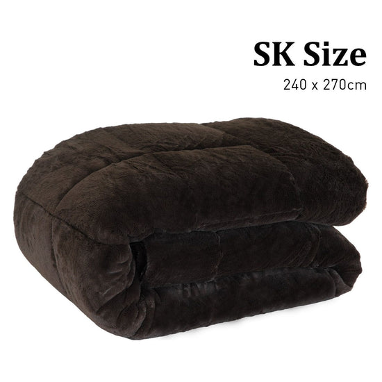 Laura Hill 500GSM Faux Mink Quilt Comforter - Super King