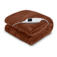 Laura Hill Heated Electric Blanket Throw Rug Coral Warm Fleece Brown
