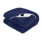 Laura Hill Heated Electric Blanket Coral Warm Fleece Winter Blue
