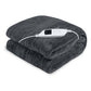 Laura Hill Heated Electric Blanket Throw Rug Coral Warm Fleece Grey