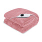 Laura Hill Heated Electric Blanket Throw Rug Coral Warm Fleece Pink