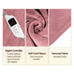 Laura Hill Heated Electric Blanket Throw Rug Coral Warm Fleece Pink