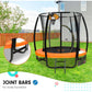 Kahuna Classic 6ft Outdoor Round Orange Trampoline Safety Enclosure And Basketball Hoop Set