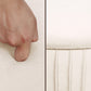 Side Table Storage Ottoman - Velvet Padded Stool Vanity Footstool REMY CREAM BEIGE