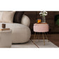 Side Table Storage Ottoman - Velvet Padded Stool Vanity Footstool REMY PINK