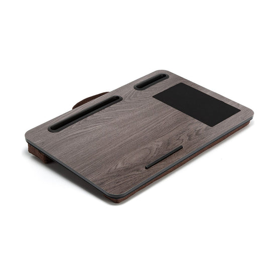 Lap Desk Laptop Stand Phone Tablet Holder Mousepad Cushioned Lapdesk IRON GREY OAK