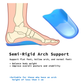 Half Insoles Shoe Inserts L Size Gel Arch Support Foot Pads