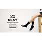 5X Rexy 3D Seamless Crew Socks Large Slim Breathable BLACK