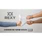 3X Rexy Cushion No Show Ankle Socks Small Non-Slip Breathable WHITE