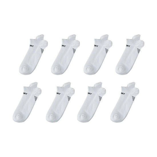 8X Rexy Seamless Sport Sneakers Socks Large Non-Slip Heel Tab WHITE