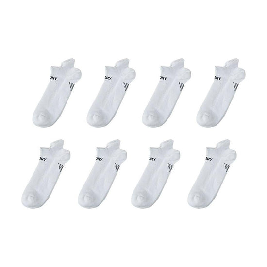 8X Rexy Seamless Sport Sneakers Socks Small Non-Slip Heel Tab WHITE