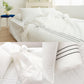 Saesom Flua Snow Comforter Set Double Cool Quilt Bedspread WHITE