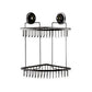 Double Corner Shelf Removable Suction BLACK
