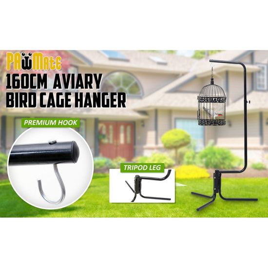 Bird Cage Hanger Stand Parrot Aviary SOLO 160cm