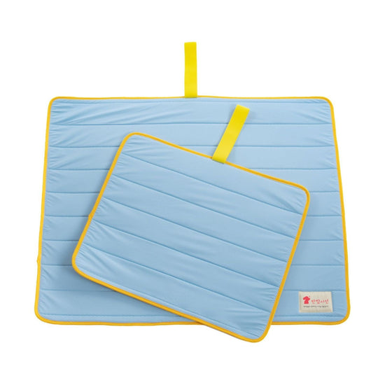 Pet Dog Cooling Mat Non-Slip Travel Roll Up Cool Pad Bed Outdoor M BLUE