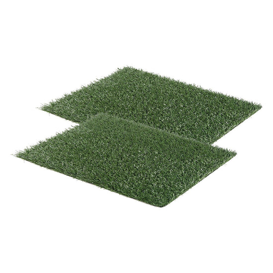 2 Grass Mat 63.5cm x 38cm for Pet Dog Potty Tray Training Toilet