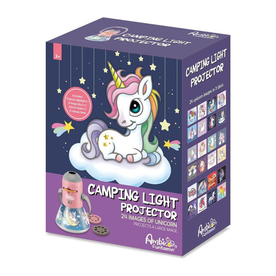 Unicorn Mini Night Light Camping Projector - Lantern Torch Kids Learning Toy