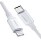 UGREEN 10493 Type-C to MFI iPhone M/M Cable Rubber Shell 1M White