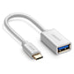 UGREEN USB Type-C Male to USB 3.0 Type A Female OTG Cable - White 15CM (30702)