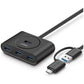 UGreen USB 3.0 Hub With Type C port Black 1M 40850
