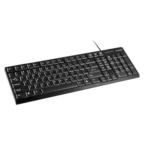 CLiPtec KLASSIC USB STANDARD KEYBOARD (SPILL-RESISTANT DESIGN) - Black