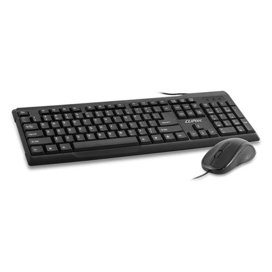 CLiPtec OFIZ-COMBO USB KEYBOARD AND MOUSE COMBO SET (SPILL RESISTANT DESIGN) Black