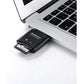 Simplecom CR303 2 Slot SuperSpeed USB 3.0 Card Reader with Dual Caps