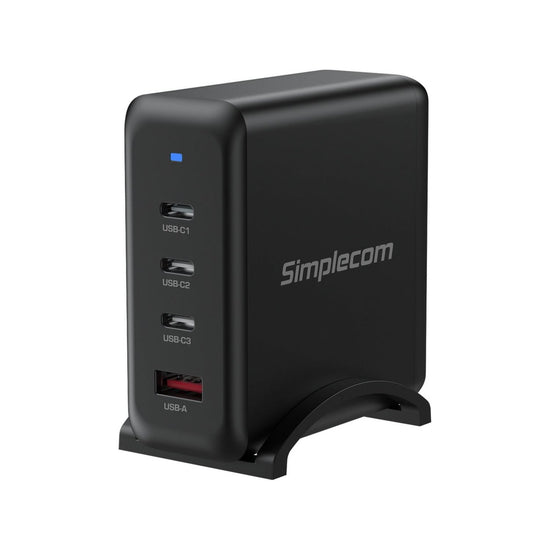 Simplecom CU400 4-Port PD 100W GaN Fast Charger 3xUSB-C + USB-A for Phone Tablet Laptop