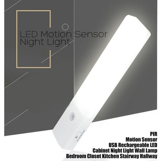 EL608 Rechargeable Infrared Motion Sensor Wall LED Night Light Torch (Warm White)