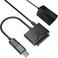 BENFEI 221BK USB 3.0 to SATA III Hard Drive Adapter for 2.5/3.5-inch HDD/SSD with 12V/2A Power Adapter, Support UASP