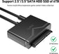 BENFEI 221BK USB 3.0 to SATA III Hard Drive Adapter for 2.5/3.5-inch HDD/SSD with 12V/2A Power Adapter, Support UASP