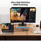 BENFEI 365BK HDMI Switch 4 in 1 Out 4K@60Hz, 2K@144Hz, HDCP 2.3 (with Adaptive Equalization Support 30ft HDMI Transmit)