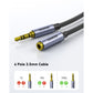 BENFEI 421GY 10M 3.5mm Male to Female AUX Extension Cable, TRRS 4-Pole Stereo Audio Jack Cord for Headphones, Microphone, Smartphones, PC, Laptop, Speakers