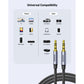 BENFEI 427GY 3M 3.5mm TRRS Male to Male Audio Cable, 4-Pole Stereo Mic Aux Cable, Nylon Braided Headphone Jack Cord