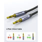 BENFEI 427GY 5M 3.5mm TRRS Male to Male Audio Cable, 4-Pole Stereo Mic Aux Cable, Nylon Braided Headphone Jack Cord