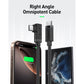 BENFEI 428BK-2M USB C to Right Angle USB C Cable , 90-dgree Angled USB 2.0 Type C Charger Cable, 3A Fast Charging & 480Mbps Data Sync, Durable PVC
