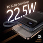 CHOETECH B696-BK 20000mAh 22.5W USB-A + USB-C x 2 + MagLeap Wireless Charge Power Bank Black