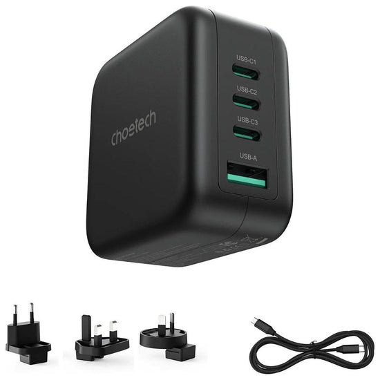 CHOETECH PD6055 GAN USB-C + USB-A 70w Travel Charger (US/EU/UK/AU)