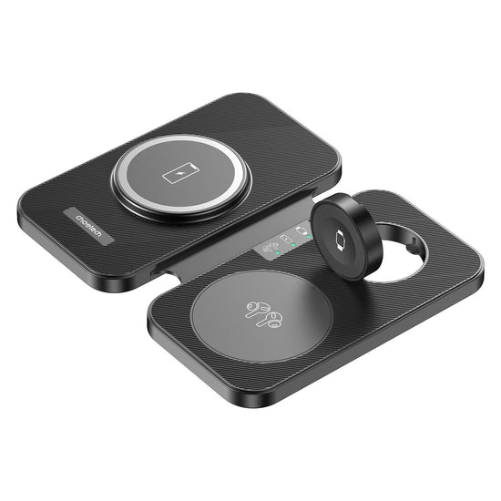 CHOETECH T616-F-BK 3in1 Magnetic Foldable Wireless Charger Black