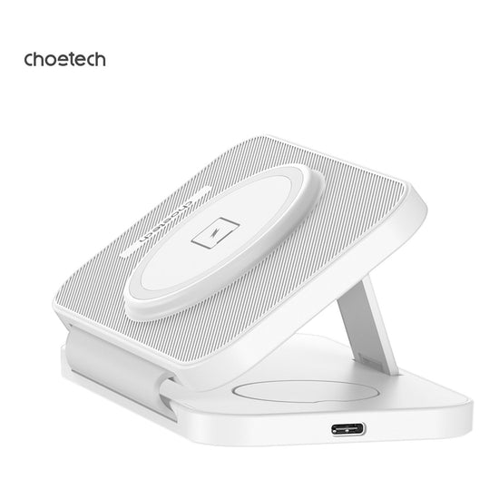 CHOETECH T616-F-WH 3in1 Magnetic Foldable Wireless Charger White