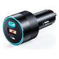 CHOETECH TC0011 130W 3 Ports (Dual USB-C Port PD3.0 + USB-A Port) Fast Car Charger