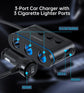 CHOETECH TC0021 3 Sockets 2C+1A Cigarette Lighter Splitter Black