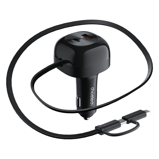 CHOETECH TC0036 PD45W USB-C+USB-A car charger with C+L Interface