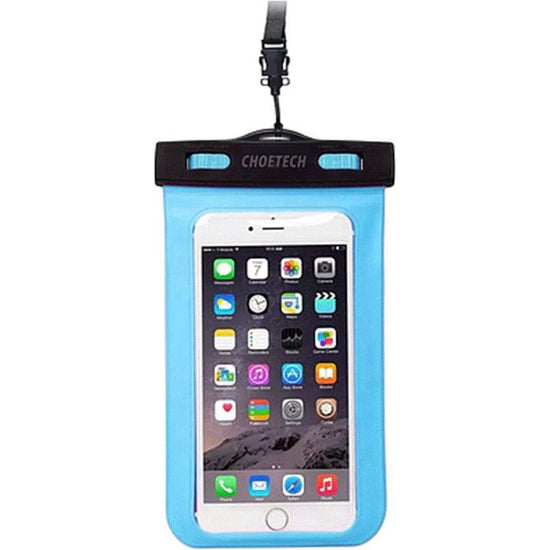 CHOETECH WPC007-BE Universal WaterProof Cell Phone Pouch bag up to 8-inch (Blue)