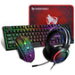 T-Wolf TF400 4-pcs Rainbow Keyboard/Mouse/Headphone/Mouse Pad Kit Set