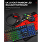 T-Wolf TF800 RGB 4-pcs Gaming Keyboard/Mouse/Headphone/Mouse Pad Kit Set