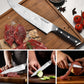 Warmot 3-Piece High Carbon Stainless Steel Cooking Knife Triple Riveted Handle with Gift Box(997-3)